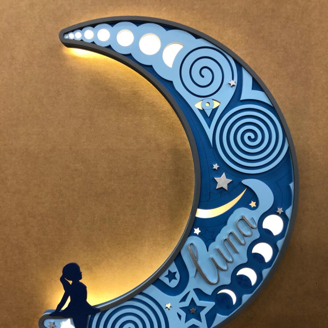 Untitled A cad drawn , laser cut and hand painted light gift